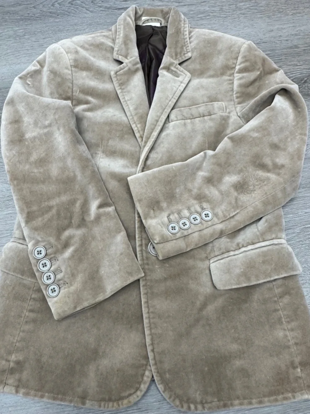 Juicy Couture Beige Velour Blazer Jacket